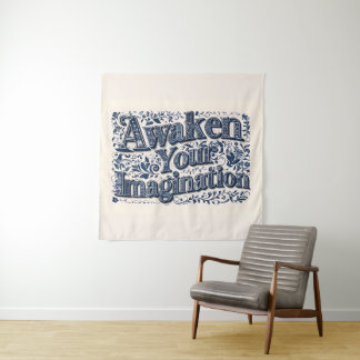 Tenture Réveillez Votre Imagination (Arrière - plan Beige)