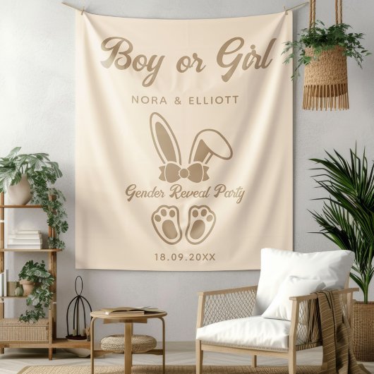 Tenture Révélation de genre beige clair lapin moderne