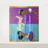 Tenture Révélation de genre royal élégant africain violet  (Devant)