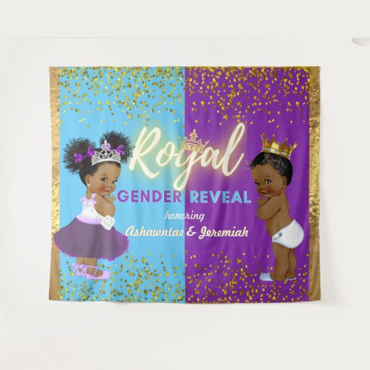 Tenture Révélation élégante de genre royal africain violet (Devant (Horizontal))