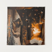 Tenture Rêver de Santa (Devant (Horizontal))