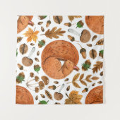 Tenture Rêves d'automne : Aquarelle écureuil paradis (Devant (Horizontal))