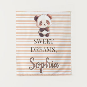 Tenture Rêves doux de panda mignon personnalisé