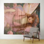 Tenture Rêves Enchanteurs : Un Portrait De Fée Rose Whimsi (En situation (horizontale))