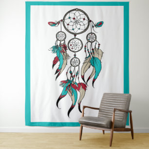 Tenture Rêveuse à plumes colorées