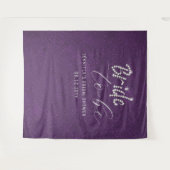 Tenture Rhinestone Script Fête des mariées violet fond (Devant (Horizontal))