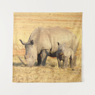 Tenture Rhinocéros mignon en Afrique