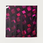 Tenture Rhombus rose foncé : Décor Abstrait rayonnant (Devant (Horizontal))