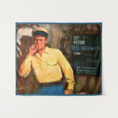 Tenture Richard Widmark annonce pour l'enfer et la haute e (Devant (Horizontal))