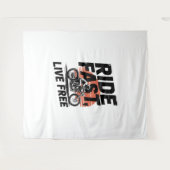 Tenture Ride Fast Live Bicyclist T-shirt (Devant (Horizontal))