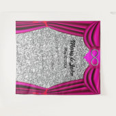 Tenture Rideau Rose Infini Pailleté Argenté (Devant (Horizontal))