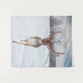 Tenture Rinder Dans La Tempête De Neige L'Hiver (Devant (Horizontal))