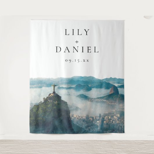Tenture Rio de Janeiro Wedding Photo Backdrop (Devant)