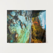 Tenture Rivière magique dans la forêt d'automne (Devant (Horizontal))