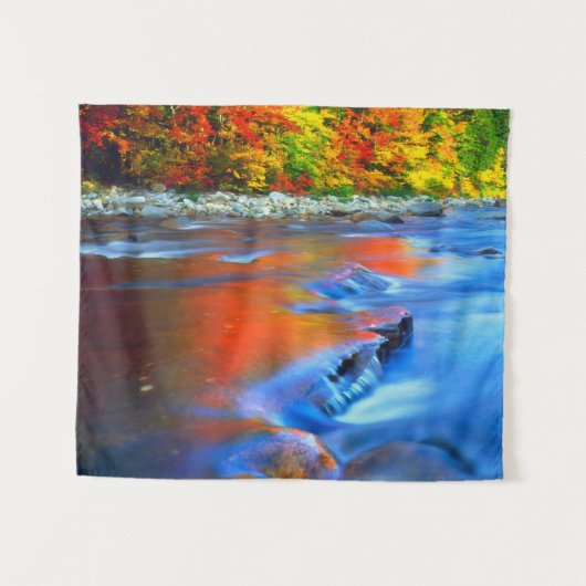 Tenture Rivière Swift reflétant les couleurs d'automne (Devant (Horizontal))
