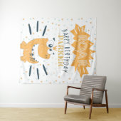 Tenture ROAR Dinosaure Joyeux Anniversaire Personnalisé (En situation (horizontale))