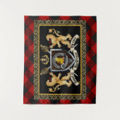 Tenture Rob Roy MacGregor Clan Badge & Motto avec Lions (Devant)