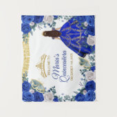 Tenture Robe Bleue Royale Quinceañera Affiche de bienvenue (Devant)