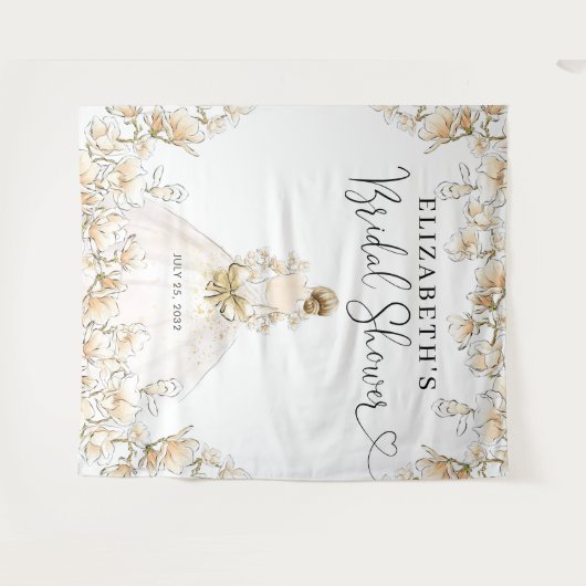 Tenture Robe de mariée en dentelle avec motif floral pour (Devant (Horizontal))