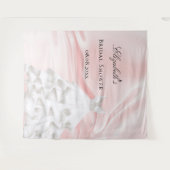 Tenture Robe de mariée rose blush blanc nom de mariée pour (Devant (Horizontal))