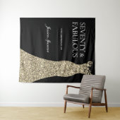 Tenture Robe Or Soixante-dix & Fabuleuse 70e Anniversaire (En situation (horizontale))