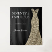 Tenture Robe Or Soixante-dix & Fabuleux 70e Anniversaire (Devant)