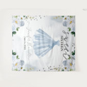 Tenture Robe rose floral bleu sucré 16 fond (Devant (Horizontal))