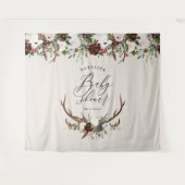 Tenture Robe rustique baby shower floral (Devant (Horizontal))