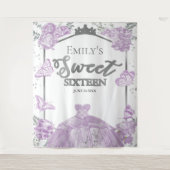 Tenture Robe sweet sixteen arrière papillon Lavande (Devant)