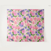 Tenture Robin et fleurs, motif aquarelle (Devant (Horizontal))