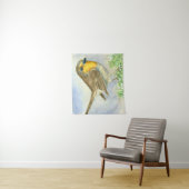 Tenture Robin sur une branche de genévrier dépoli (En situation)