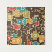 Tenture Robot et monstres motif moderne sans faille en arr (Devant (Horizontal))