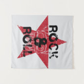 Tenture Rock n Roll Crâne Art (Devant (Horizontal))