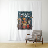 Tenture Rockin' Cat Band (En situation)