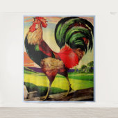 Tenture Rocky the Handsome Rooster print (Devant)