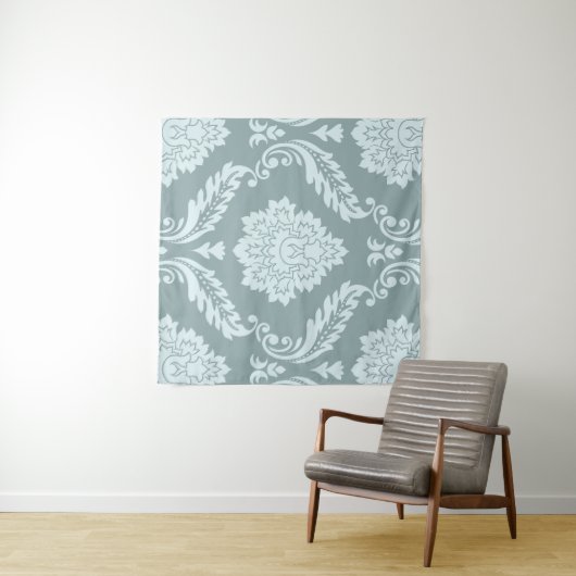 Tenture Rococo Damask Lg Pattern Duck Egg Blue+Teal (En situation (horizontale))