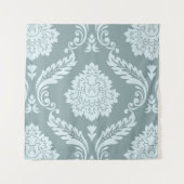 Tenture Rococo Damask Lg Pattern Duck Egg Blue+Teal (Devant)