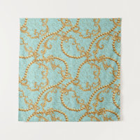 Rococo éléments dorés sans couture motif. Texte or