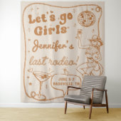 Tenture Rodéo de Cowgirl Disco pour Enterrement de Vie de  (En situation)