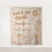 Tenture Rodéo de Cowgirl Disco pour Enterrement de Vie de  (Devant)