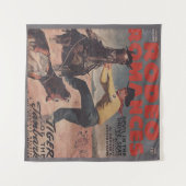 Tenture Rodéo Occidental Cowboy Calf Roping Rodéo Romance (Devant (Horizontal))