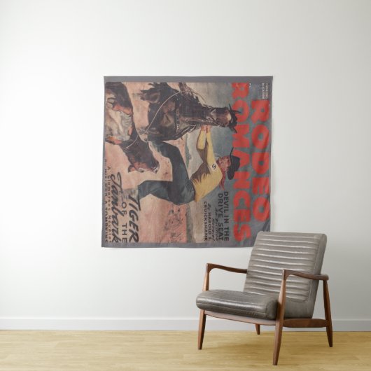 Tenture Rodéo Occidental Cowboy Calf Roping Rodéo Romance (En situation (horizontale))