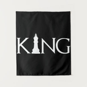 Tenture roi avec pièce d'échecs king