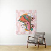 Tenture Roller rétro groovy patin à roulettes hippie année (En situation)