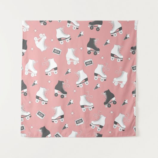 Tenture Roller skates cassette motif. (Devant)
