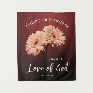 Tenture Romains 8 39 Amour de Dieu Bible Verse Rose Brown