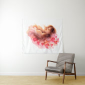 Tenture Romantic Floral Portrait Soft Valentine Love Art (En situation (horizontale))