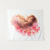 Tenture Romantic Floral Portrait Soft Valentine Love Art (Devant (Horizontal))