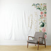 Tenture Romantic Floral Wedding Backdrop (En situation (horizontale))