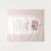 Tenture Romantic petals and prosecco wall tapestry décor (Devant (Horizontal))